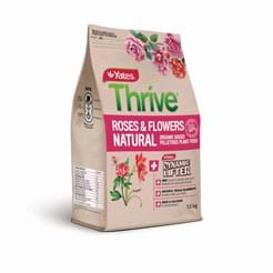 Yates 1.5kg Thrive Natural Roses & Flowers Organic Based Pelletised Plant Food